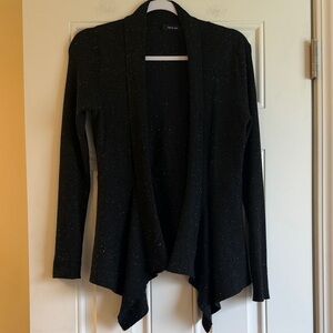 Black Open-Front Women’s Cardigan Sweater